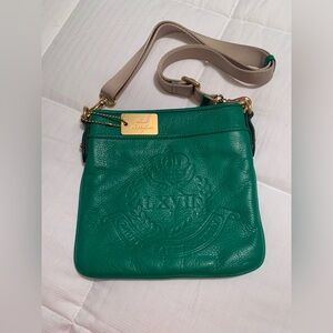 Ralph Lauren Green Leather Stockbridge Bag